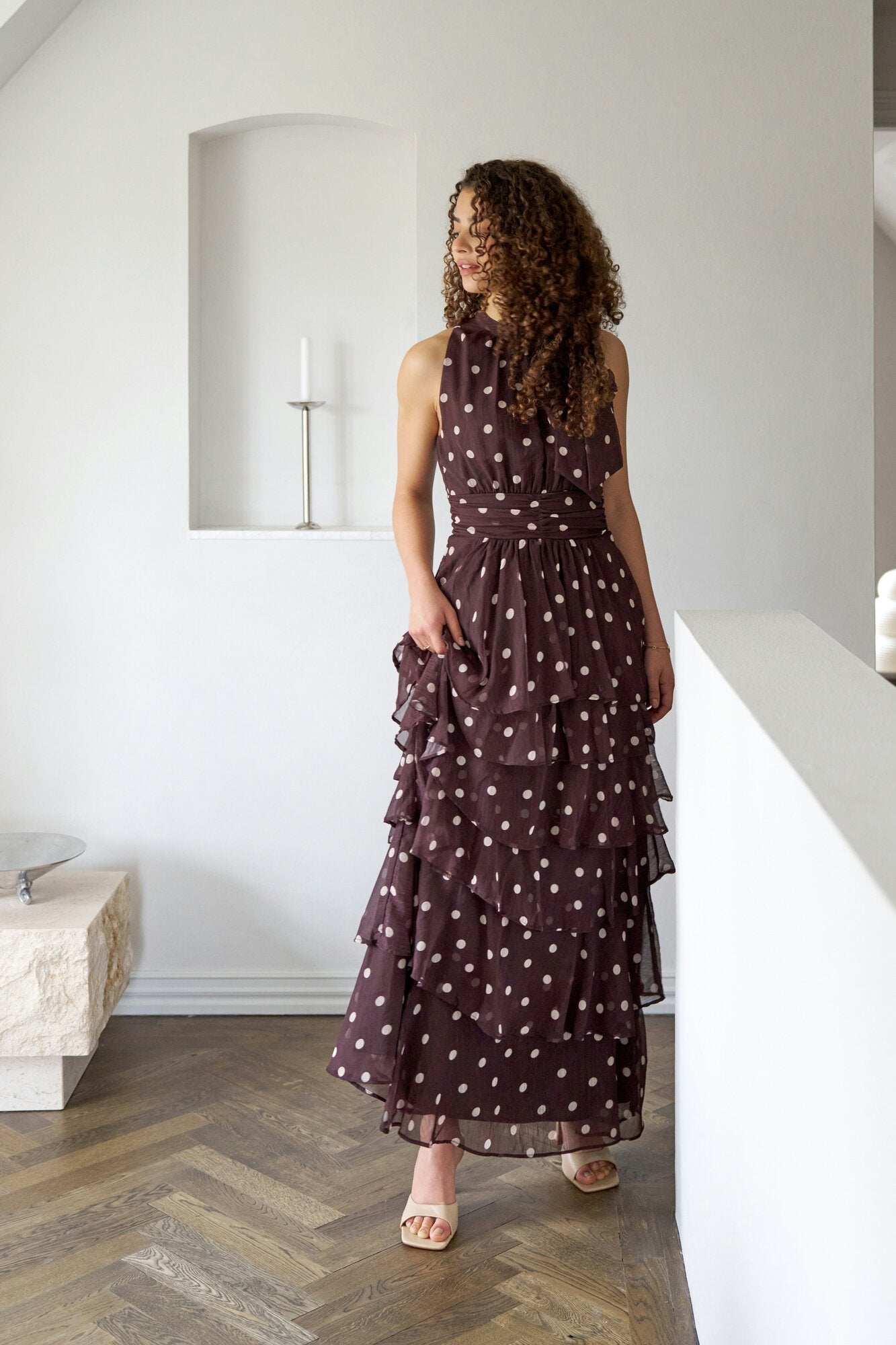 Marli Big Dot kjole - brun